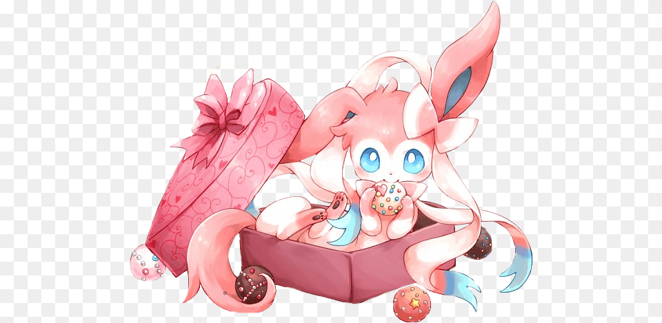 Pokemon Sylveon Cute Kawaii Sticker By Sierra Pokemon Sylveon Cute, Book, Comics, Publication Png Image