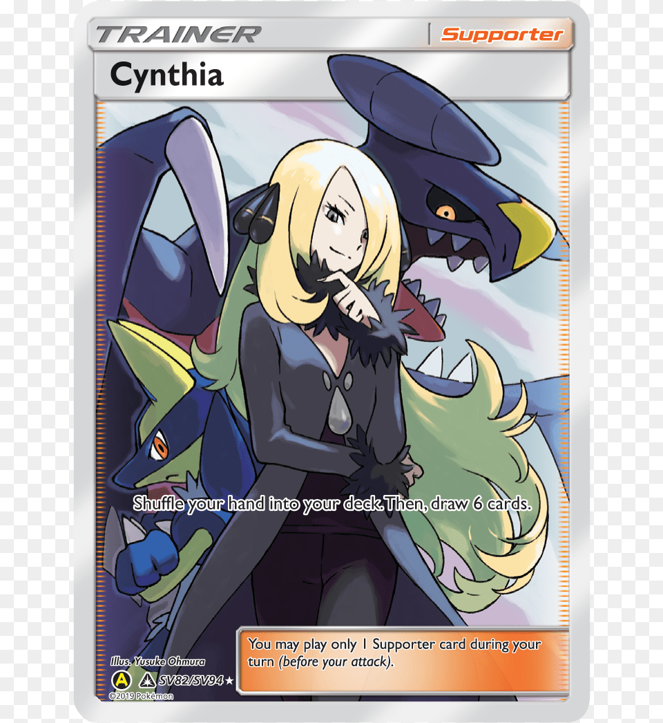 Pokemon Tcg Cynthia Full Art, Book, Comics, Publication, Adult Png Image