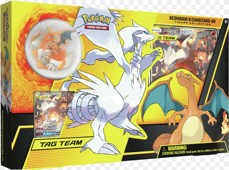 Pokemon Tcg Reshiram Amp Charizard Gx Figure Collection, Book, Comics, Publication Free Png Download