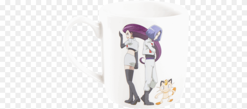 Pokemon Team Rocket Mug, Cup, Adult, Person, Female Free Png