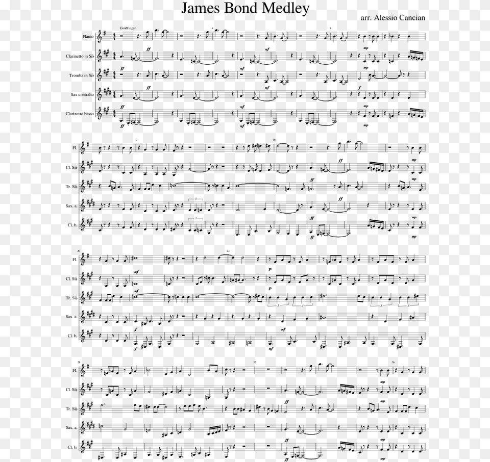 Pokemon Theme Red And Blue Alto Sax Sheet Music, Gray Png Image