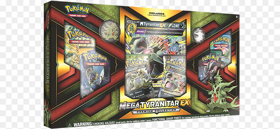 Pokemon Trading Card Game Mega Tyranitarex Premium Mega Tyranitar Ex Box, Book, Comics, Publication Png