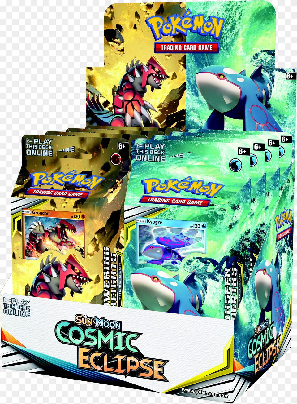 Pokemon Trading Card Game Sun And Moon Cosmic Eclipse Theme Deck Assortment Gamestop Groudon Transparent Png Image