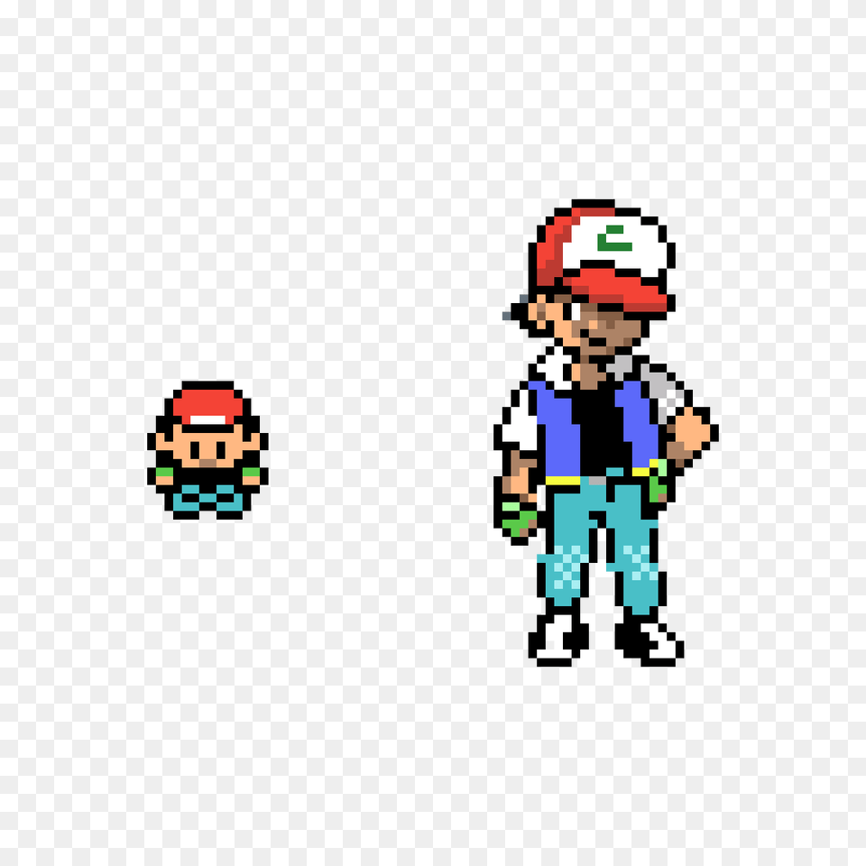 Pokemon Trainer Ash Pokemon Red Trainer Sprite, Person, Game, Super Mario Free Transparent Png