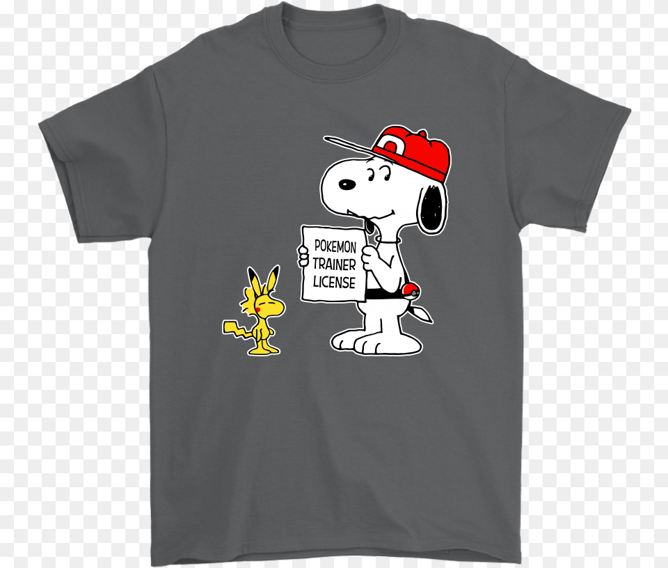 Pokemon Trainer License Snoopy Shirts Liter O Cola Shirt, Clothing, T-shirt, Baby, Person Free Png Download