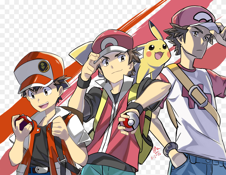 Pokemon Trainer Red Pikachu, Book, Comics, Publication, Baby Png Image