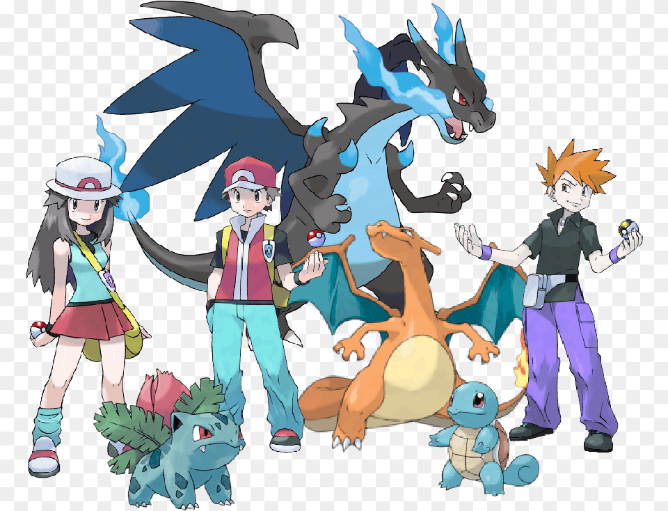 Pokemon Trainers Red Blue Green, Book, Comics, Publication, Person Free Png