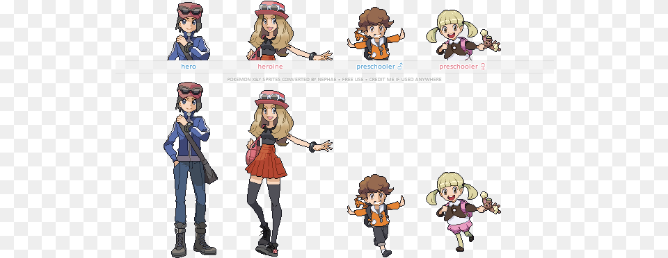 Pokemon Trainers X And Y Sprite Trainer Pokemon White, Publication, Book, Comics, Adult Free Png Download