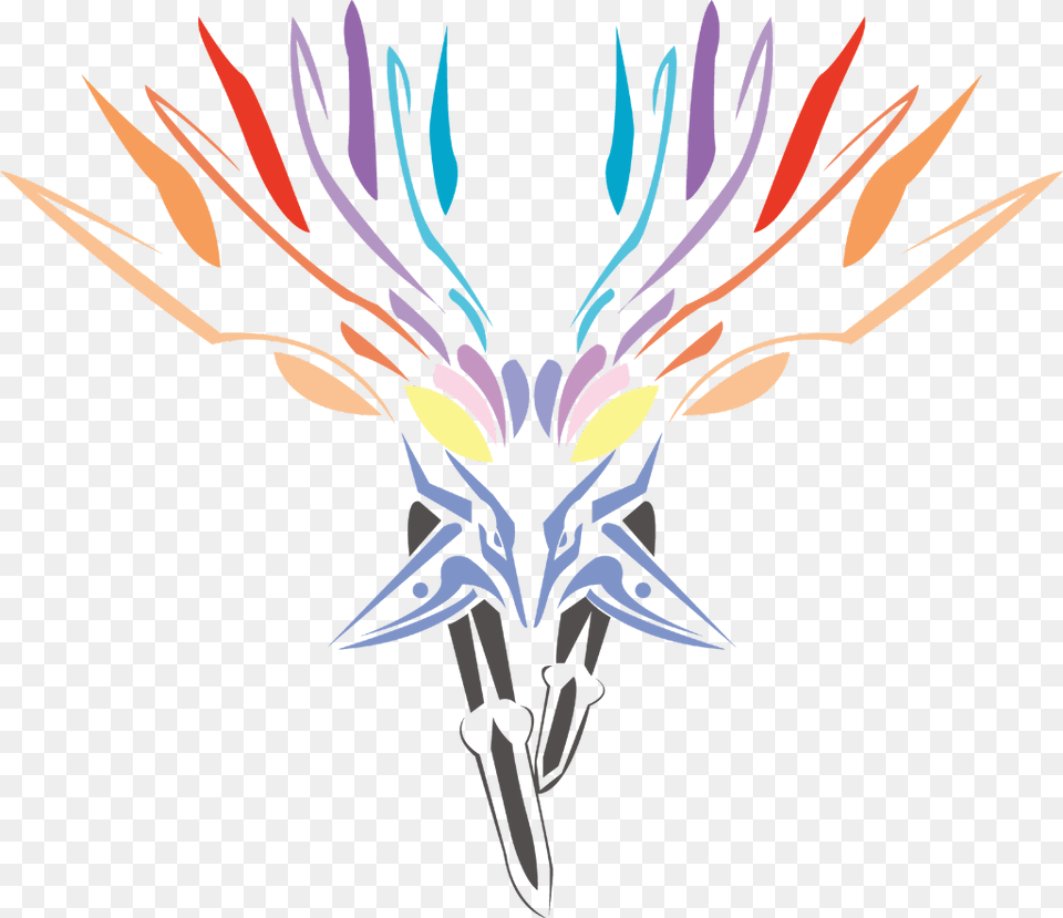 Pokemon Tribal Tattoo Xerneas Freetoedit Xerneas Tribal, Plant, Art, Graphics Free Png Download