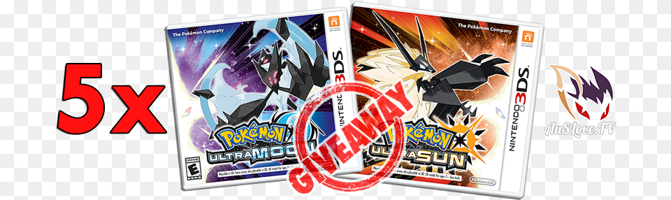 Pokemon Ultra Sun And Moon Games Giveaway U2013 Auslove Nintendo 3ds Jogos Pokemon, Advertisement, Poster, Book, Comics Png