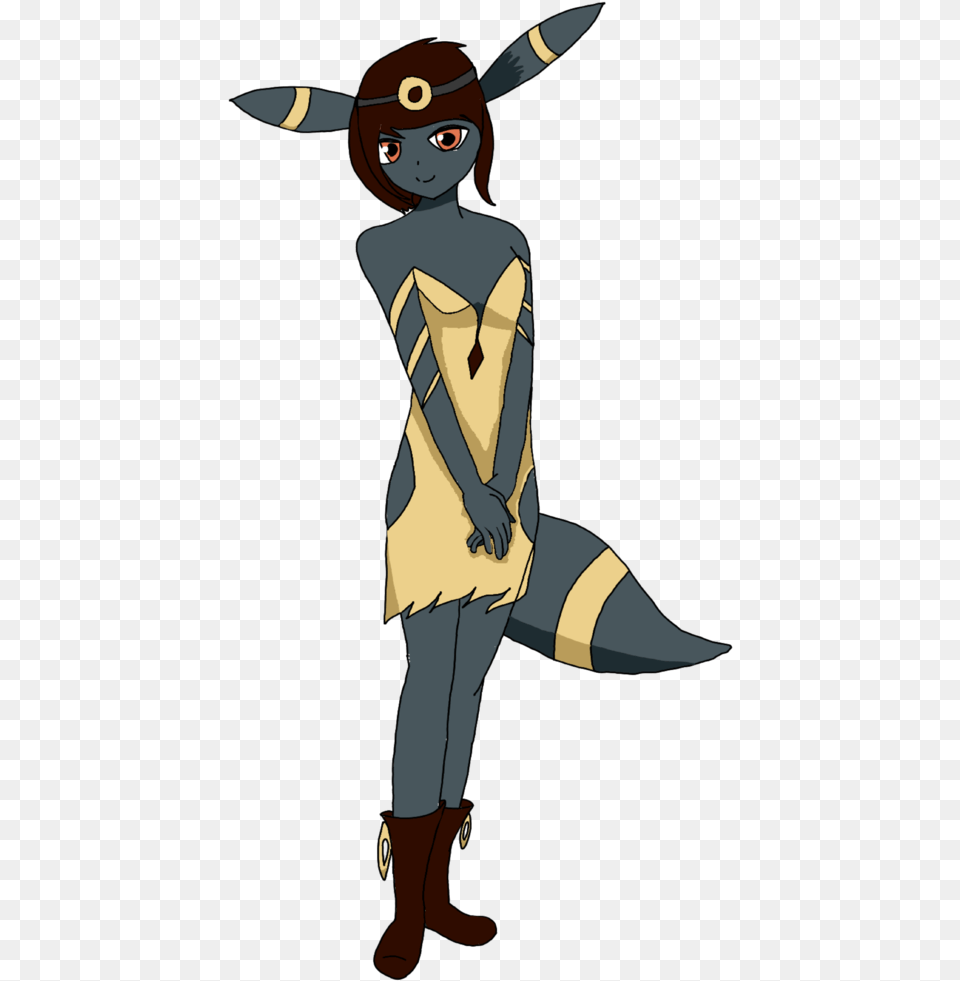 Pokemon Umbreon Human Form Cartoon, Adult, Person, Female, Woman Png
