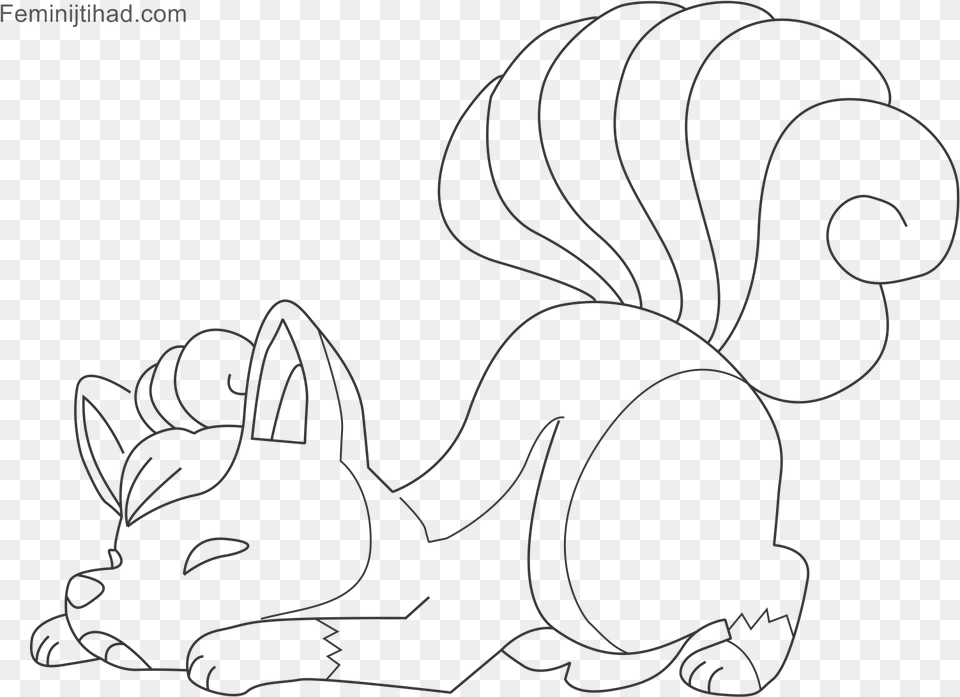 Pokemon Vulpix Coloring Pages Vulpix, Silhouette, Blackboard Png Image