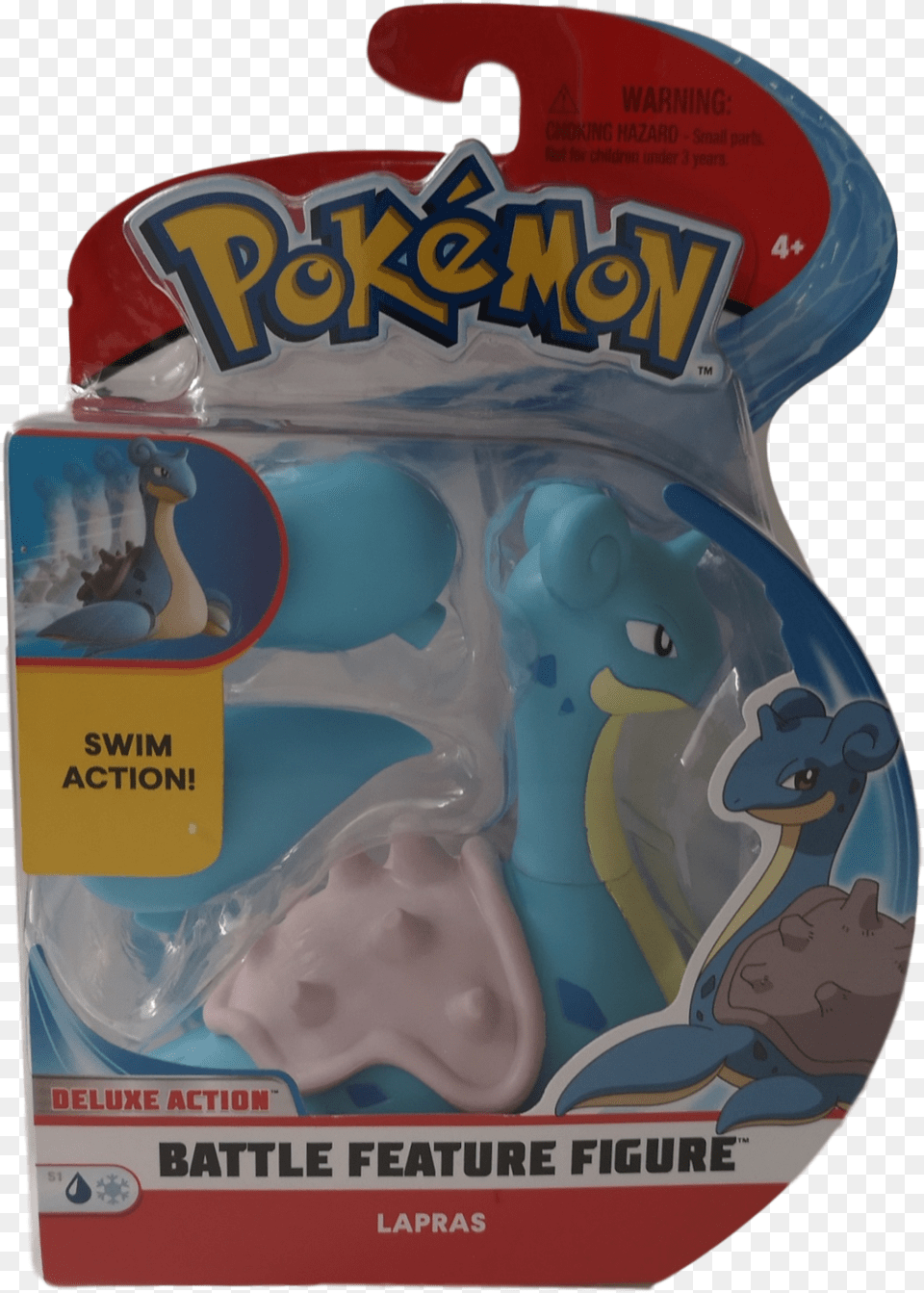 Pokemon Wicked Cool Toys Lapras Pokemon Battle Feature Figure, Face, Head, Person Png Image