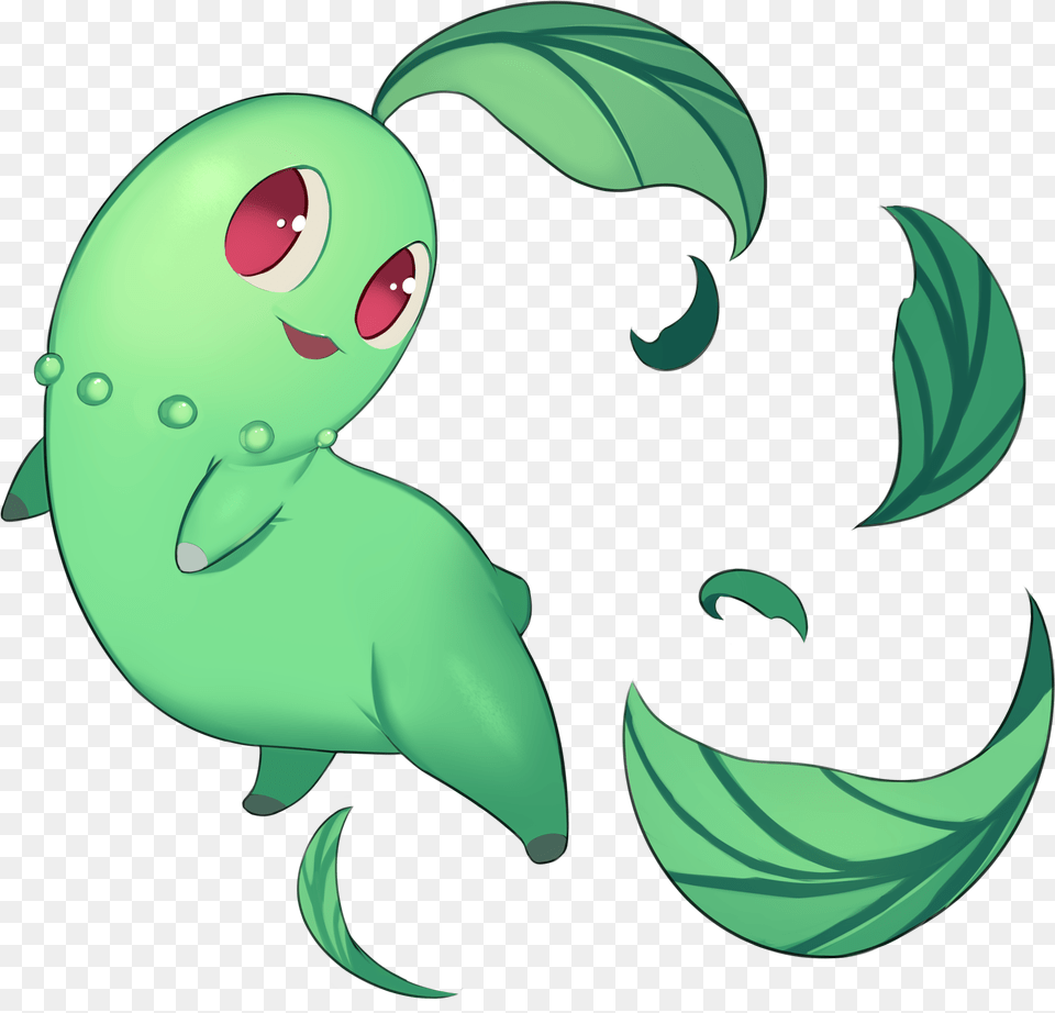 Pokemon With One Leaf, Green, Art, Graphics, Nature Free Transparent Png