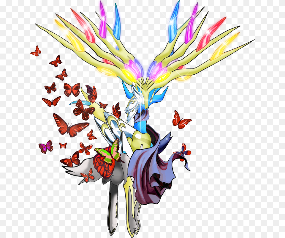 Pokemon Xerneas Shiny, Art, Book, Comics, Graphics Free Transparent Png