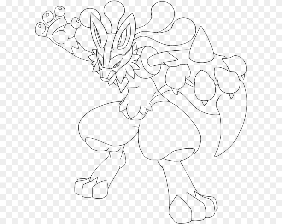 Pokemons Linearts 1 By Furiarossaandmimma Line Art, Gray Free Transparent Png