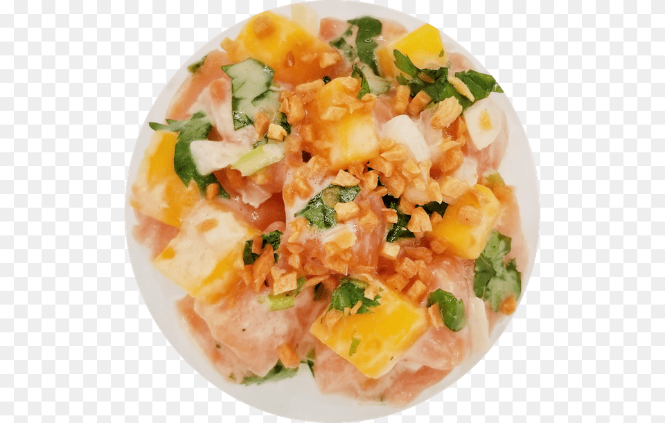 Pokemoto Miso Salmon, Plate, Dish, Food, Meal Free Png