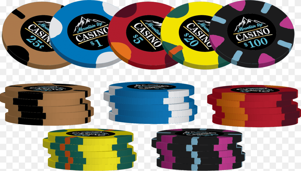 Poker Chips Stack Belt, Tape, Game, Gambling Free Png