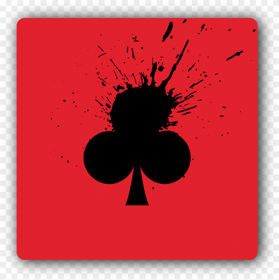 Poker Club Icon Splash Diwali Coasters Black Background Play Cards Club, Silhouette, Sticker Free Transparent Png