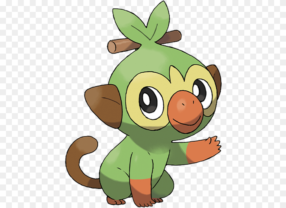 Pokmon 810 Grookey Grookey Pokemon Sword And Shield Starters, Plush, Toy, Baby, Person Free Png Download