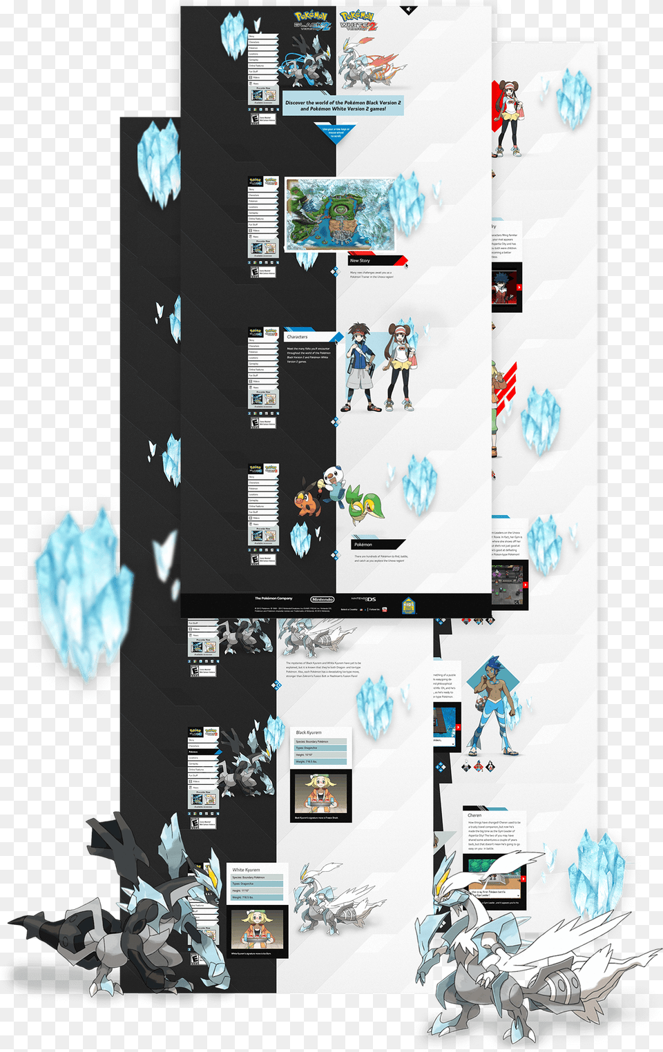 Pokmon Black U0026 White V2 Charles W Clark Vertical, Art, Collage, Ice, Outdoors Png Image