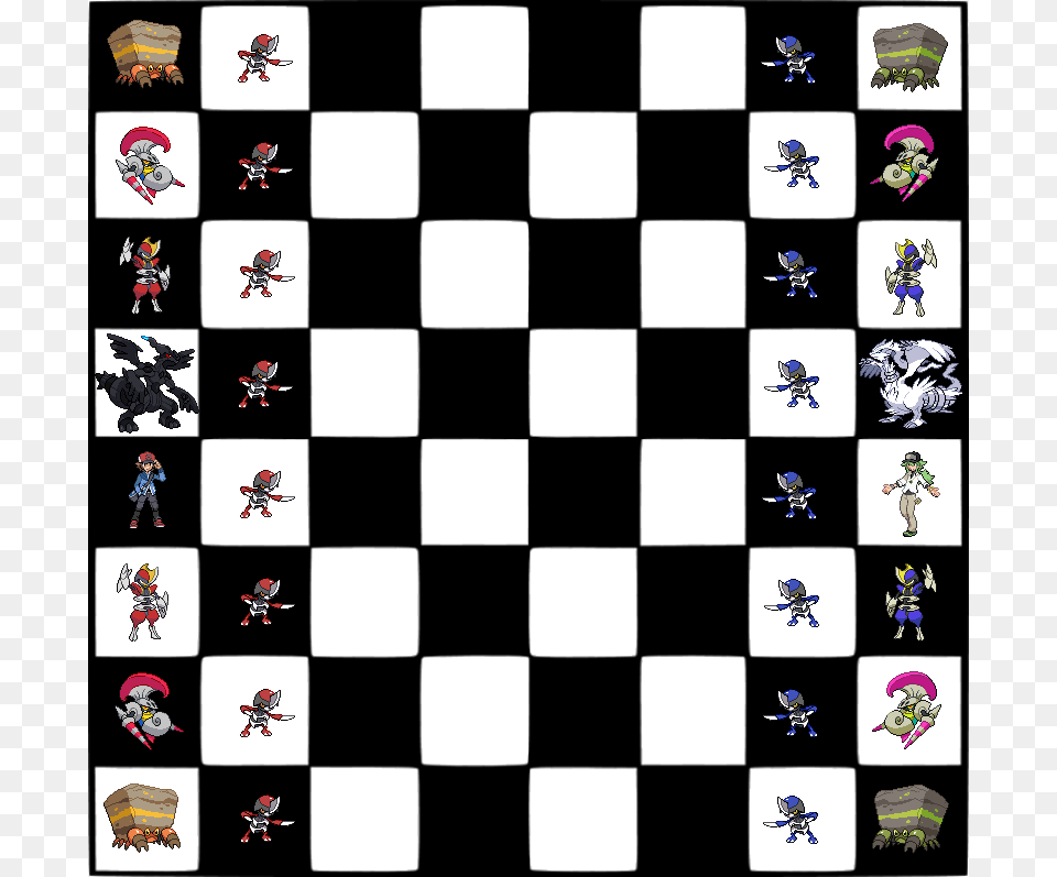 Pokmon Bw Chess Reshiram And Zekrom Chess, Person, Head, Game, Baby Png Image