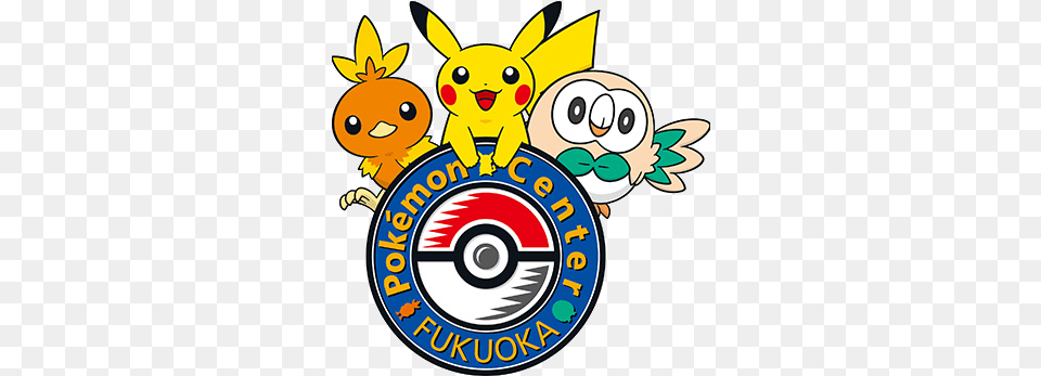 Pokmon Center Fukuoka Logo In 2020 Pokemon Photo Pokemon Center, Badge, Symbol, Emblem, Dynamite Free Png