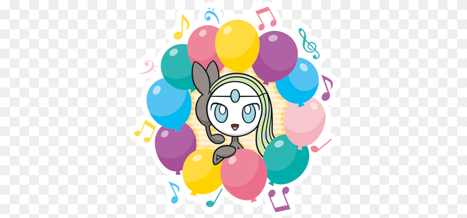Pokmon Go Stickers Meloetta Stickers In Pokemon Go, Balloon, People, Person, Face Png