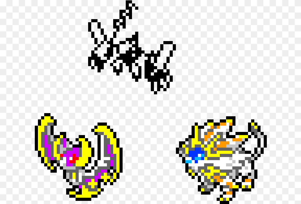 Pokmon Necrozma Pixel Art, Qr Code, Graphics Png Image