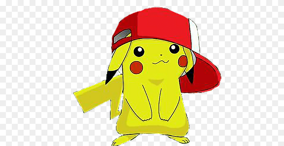 Pokmon Pikachu Cap Kawaii Sticker By Andy Hughes Cute Pikachu With Hat, Clothing, Baseball Cap, Art, Baby Png