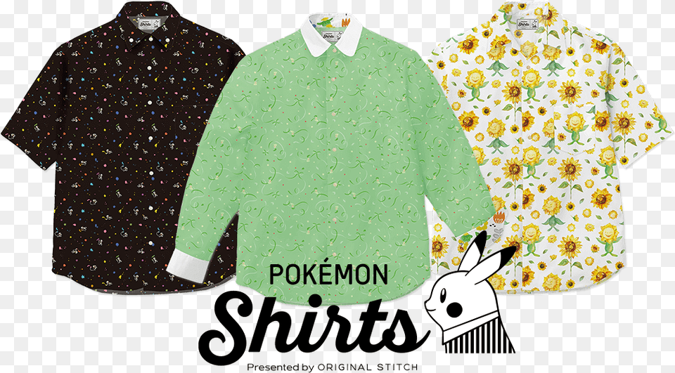Pokmon Shirts Pokemon Shirts, Clothing, Coat, Shirt, Pattern Png