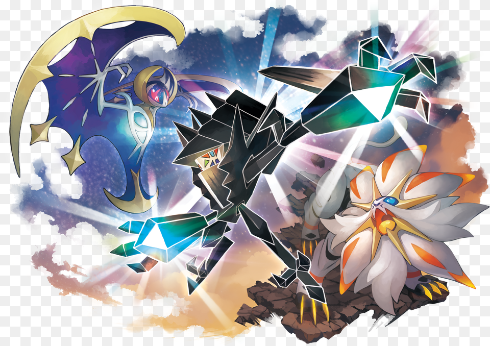 Pokmon Ultra Sun And Ultra Moon Hd Wallpaper Dusk Mane Necrozma And Dawn Wings Necrozma Free Png Download