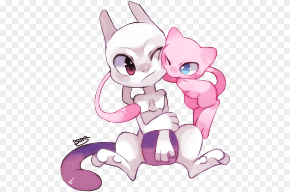 Pokmon X And Y Pikachu Ash Ketchum Cat Pink Mammal Cute Mew And Mewtwo, Book, Comics, Publication, Animal Free Png Download