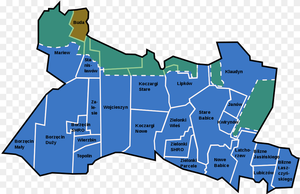Pol Gmina Stare Babice Map Buda Kampinoski Park Narodowy Mapa, Chart, Plot, Atlas, Diagram Free Png