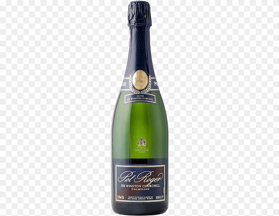 Pol Roger Sir Winston Churchill Andre Clouet Champagne Reserve Grand Cru Brut, Alcohol, Beer, Beverage, Bottle Png