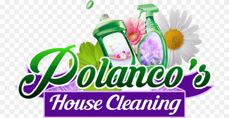 Polanco S House Cleaning Logo African Daisy, Herbal, Herbs, Jar, Plant Png Image