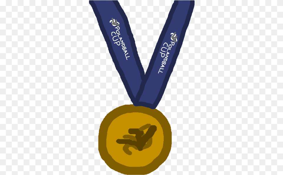Polandball Cup Gold Medal, Gold Medal, Trophy Png Image