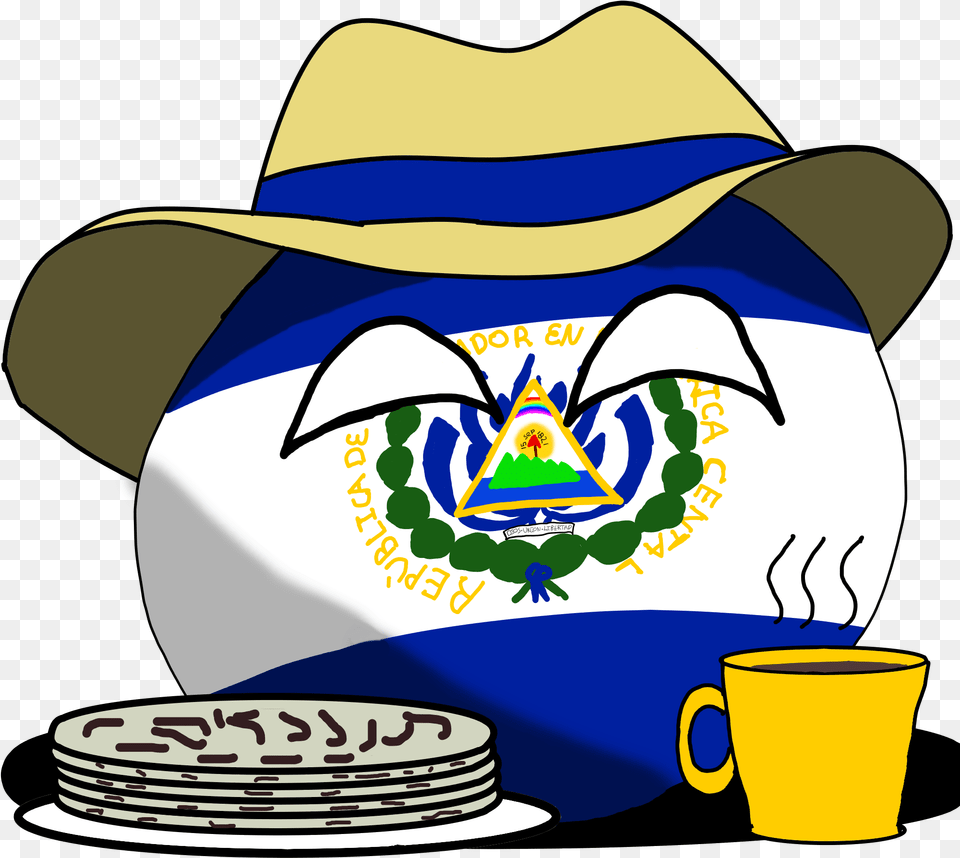 Polandball Wiki El Salvadorball, Clothing, Hat, Cup Png Image