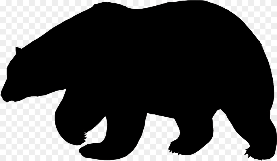 Polar Bear American Black Bear Silhouette Polar Bear Silhouette, Animal, Mammal, Wildlife, Black Bear Free Transparent Png