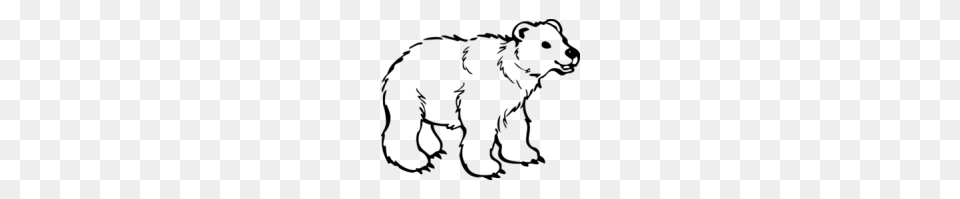 Polar Bear Clip Art Black And White, Silhouette, Lighting Free Png