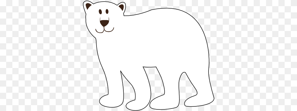 Polar Bear Clip Art Black And White Clipart, Animal, Mammal, Wildlife Png Image