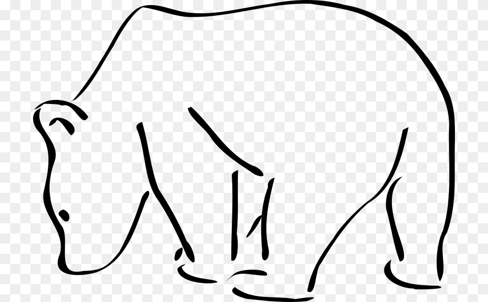 Polar Bear Clipart, Gray Png