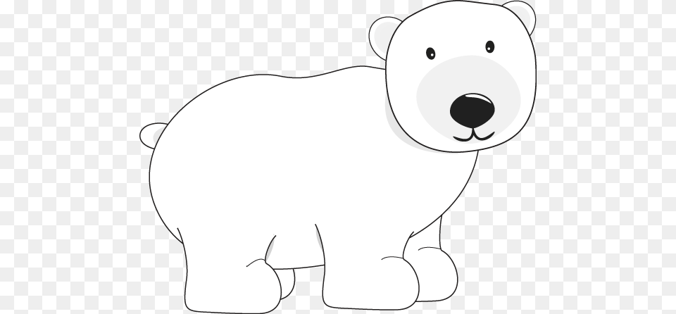 Polar Bear Clipart Black And White Clip Art Images, Animal, Mammal, Wildlife Png Image
