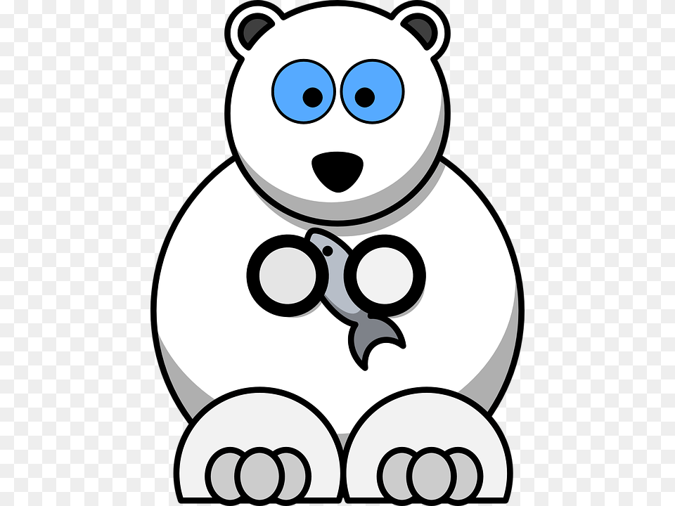 Polar Bear Clipart Blue Clip Art Cartoon Polar Bear, Animal, Mammal, Wildlife Free Transparent Png