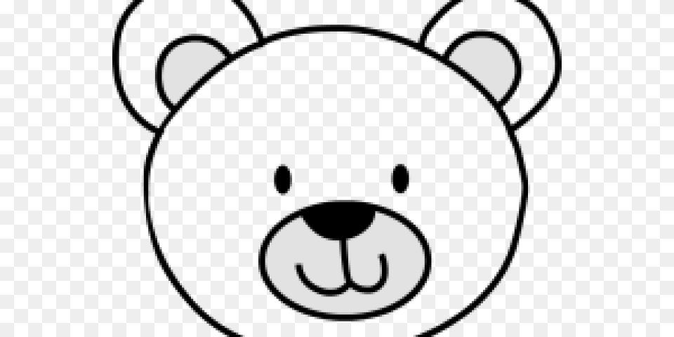 Polar Bear Clipart Face, Electronics, Hardware, Hook, Stencil Free Png Download