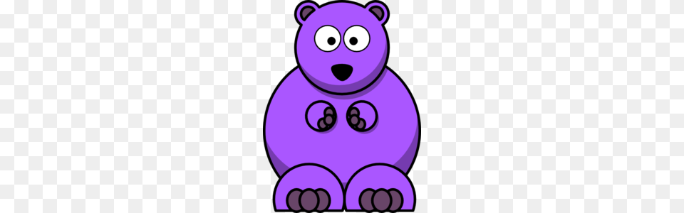 Polar Bear Clipart Purple, Animal, Mammal, Wildlife, Toy Free Png