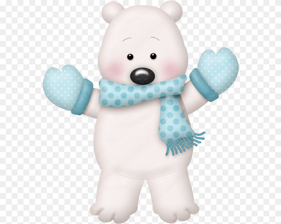 Polar Bear Clipart Winter Baby Polar Bears Clip Art, Plush, Toy Free Png Download