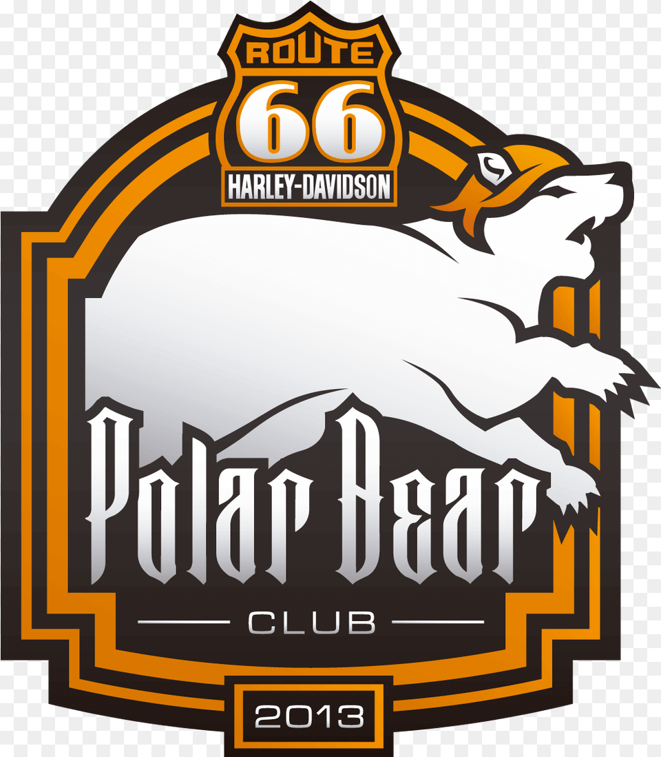 Polar Bear Club Route 66 Harley Davidson Route 66 Harley Davidson, Advertisement, Alcohol, Lager, Beer Png