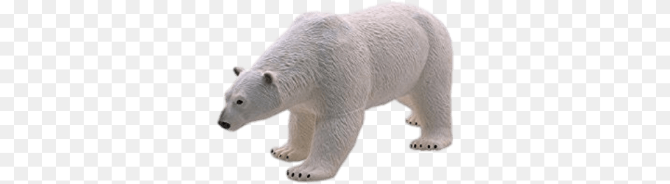 Polar Bear Plastic Model Plastic Polar Bear Toy, Animal, Mammal, Wildlife, Polar Bear Free Png