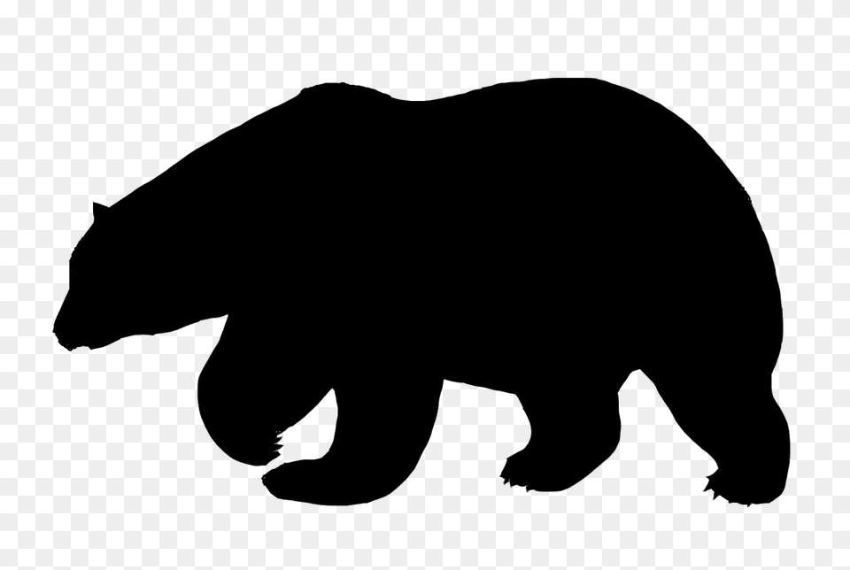 Polar Bear Silhouette, Animal, Wildlife, Mammal Png